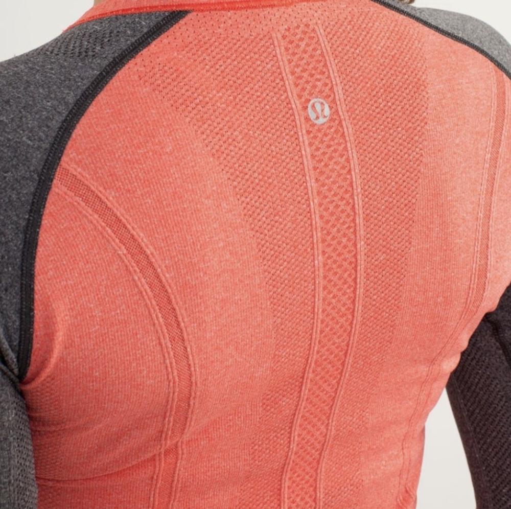 Lululemon Run: Swiftly Tech Long Sleeve Love Red / Deep Coal 8 - Picture 7 of 16